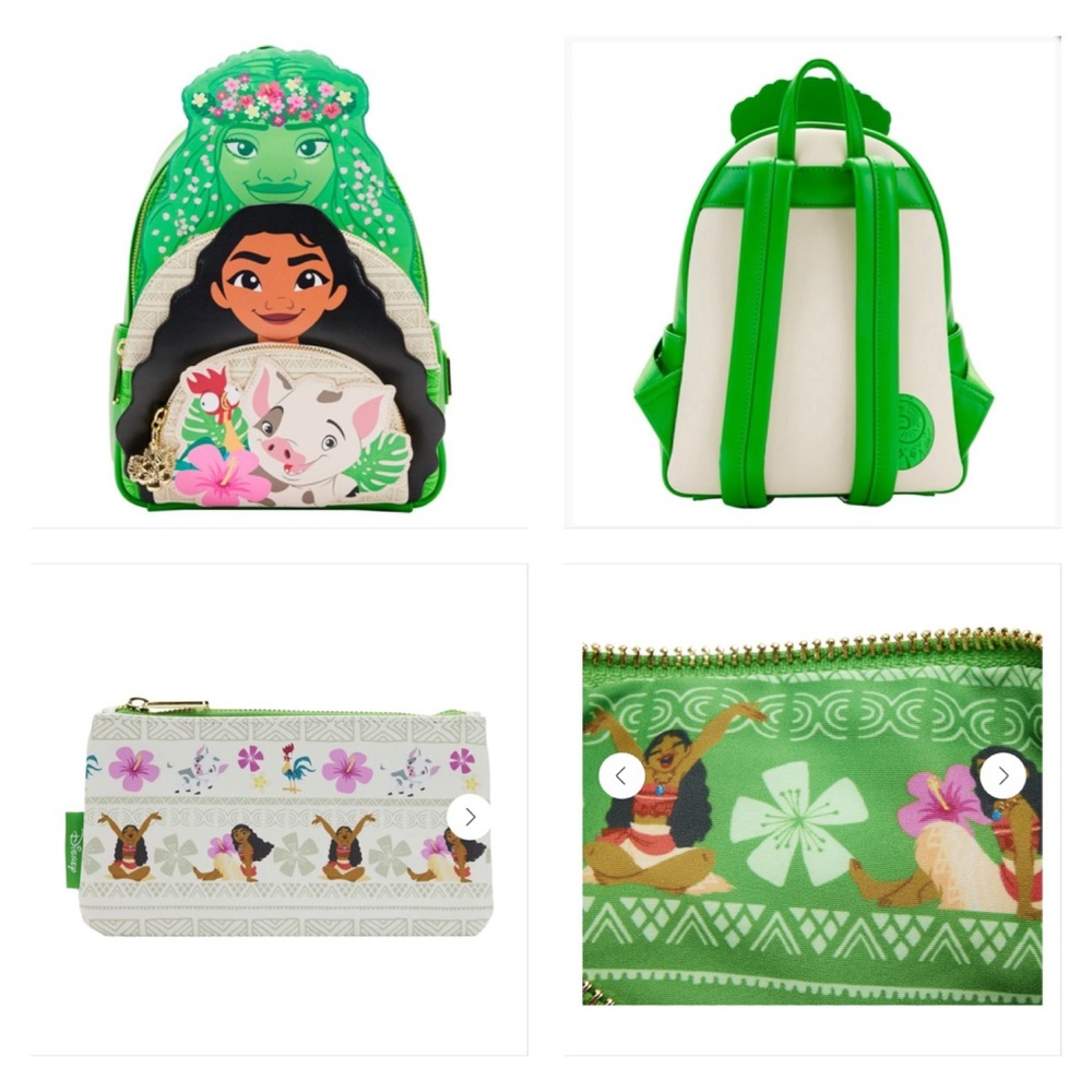 Loungefly Disney Moana & Friends Trio Mini Backpack Exclusive & Pouch
